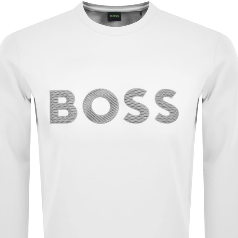 BOSS Salbo 1 Sweatshirt White Mainline Menswear Denmark